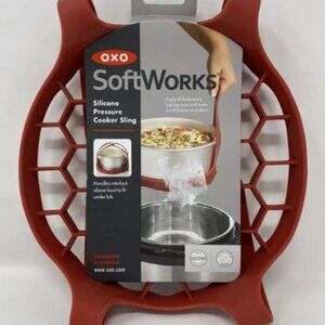 NEW - OXO Softworks Red Dishwasher Safe Silicone Pressure Cooker Sling